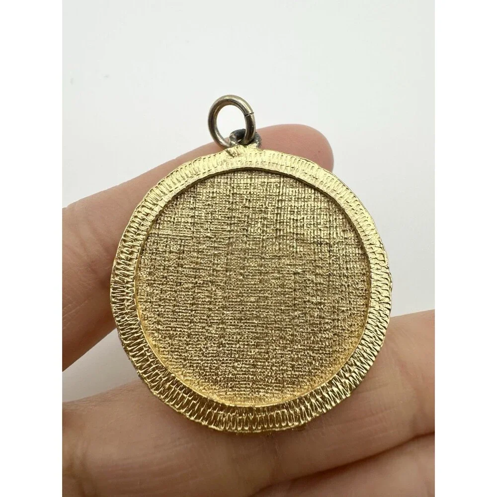 Vintage Taurus Medallion Pendant Horoscope Astrology May April